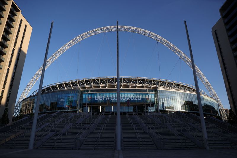 FILE PHOTO: Euro 2020 – General view of Wembley Stadium
