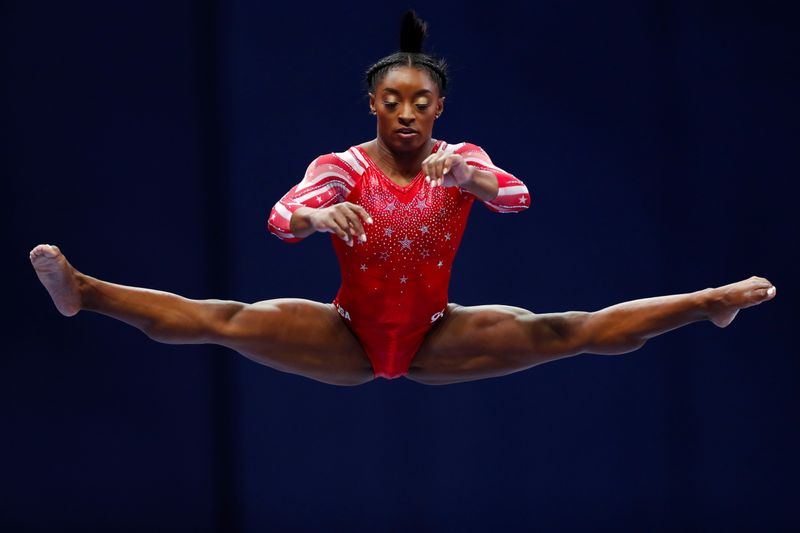Simone Biles at the U.S. Women’s Olympic Gymnastics trials in