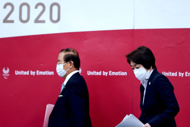 Tokyo 2020 President Seiko Hashimoto and CEO Toshiro Muto attend