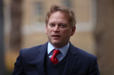 FILE PHOTO: Britain’s Transport Secretary Grant Shapps arrives at Downing