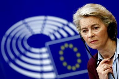 FILE PHOTO: European Commission President Ursula von der Leyen at