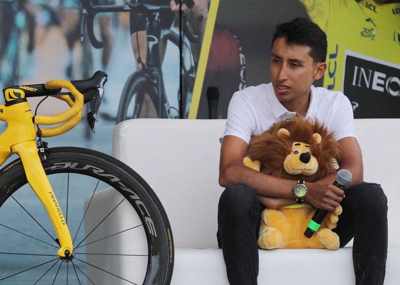 Tour de France winner Egan Bernal receives hero’s welcome at