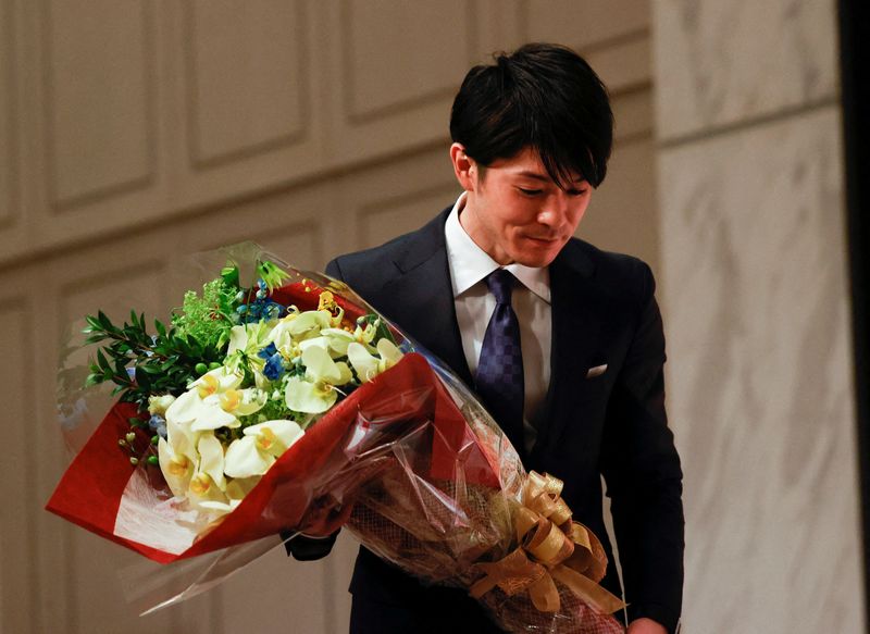Japan’s two-time Olympic all-around gymnastics champion Kohei Uchimura leaves a