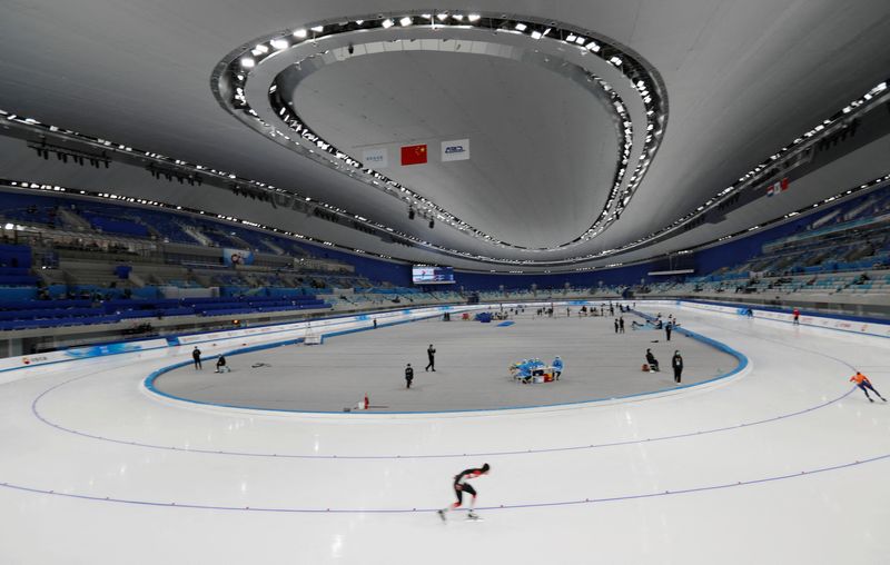 FILE PHOTO: National Speed Skating Oval in Beijing