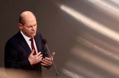 FILE PHOTO: German Chancellor Scholz attends Bundestag session in Berlin