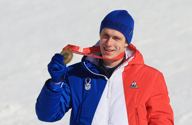 Victory Ceremony – Alpine Skiing – Men’s Slalom