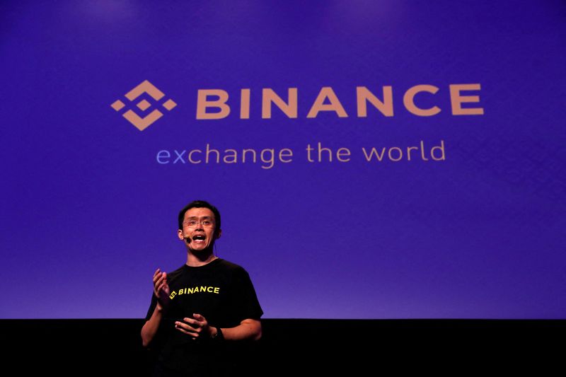 FILE PHOTO: Changpeng Zhao, CEO of Binance, speaks at the