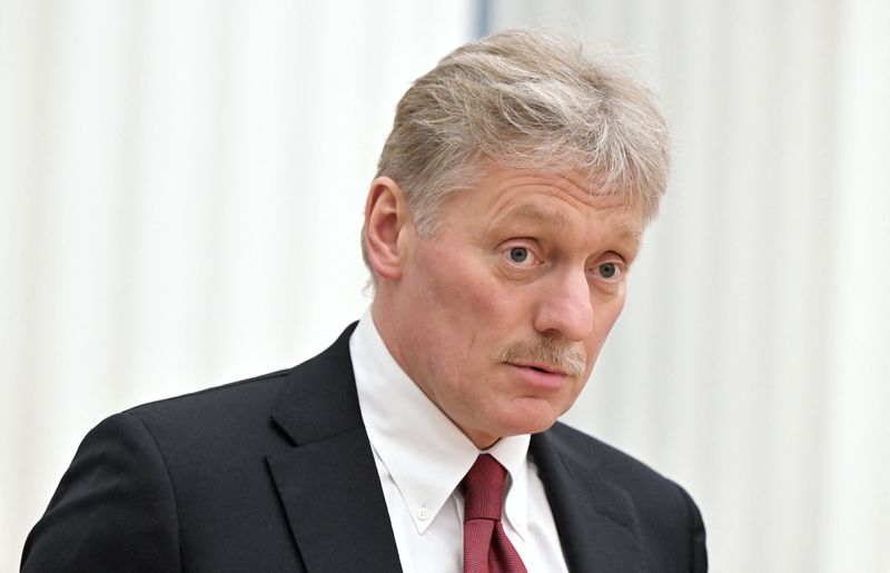 FILE PHOTO: Kremlin spokesman Dmitry Peskov attends a news conference