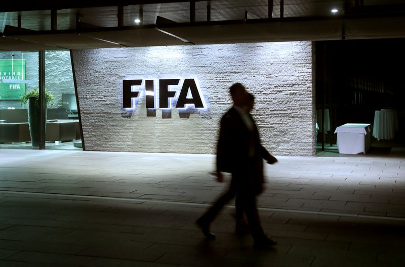 FIFA’s logo is seen at its headquarters in Zurich