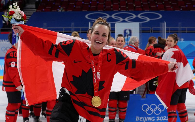 FILE PHOTO: Victory Ceremony – Ice Hockey – Women’s Gold