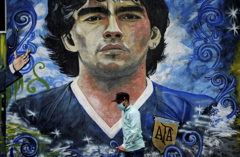 FILE PHOTO: One-Year anniversary of Diego Maradona’s death, in Buenos