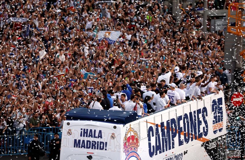 LaLiga – Real Madrid fans celebrate winning LaLiga