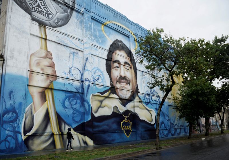 FILE PHOTO: One-Year anniversary of Diego Maradona’s death, in Buenos