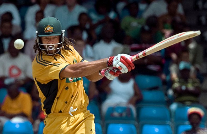FILE PHOTO: Australia’s Andrew Symonds bats during their cricket international