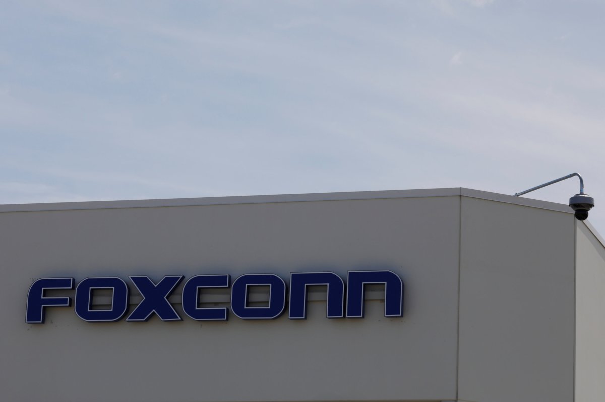 FILE PHOTO:  A sign marks Taiwan-based Foxconn’s facility in