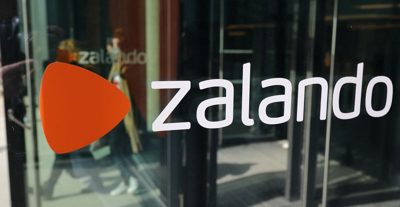 The logo of fashion retailer Zalando is pictured at the