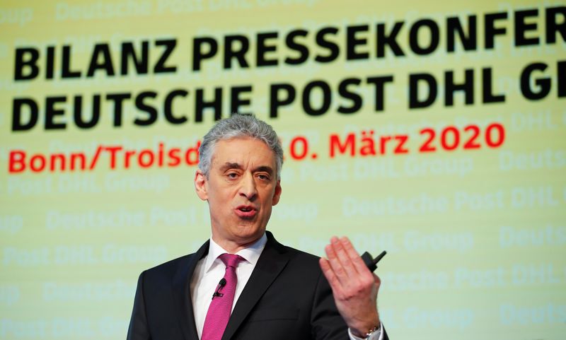 DHL CEO Appel at the annual news conference of the