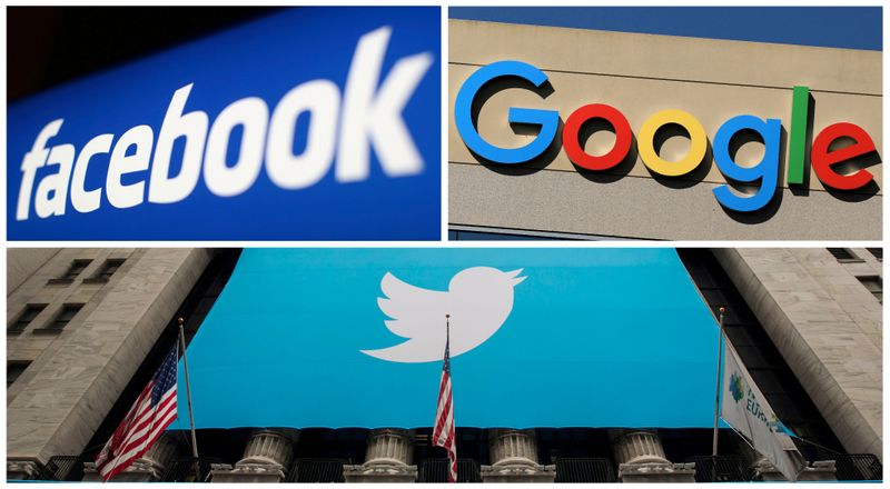 FILE PHOTO: A combination photo from files of Facebook Google