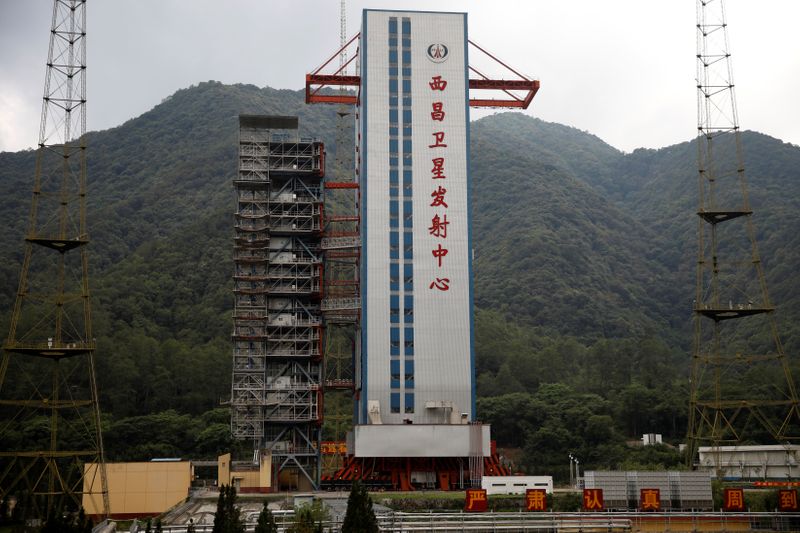 The launch pad of the Xichang Satellite Launch Center is
