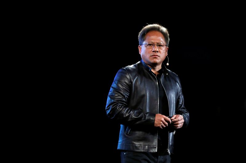 Nvidia co-founder and CEO Jensen Huang attends an event during
