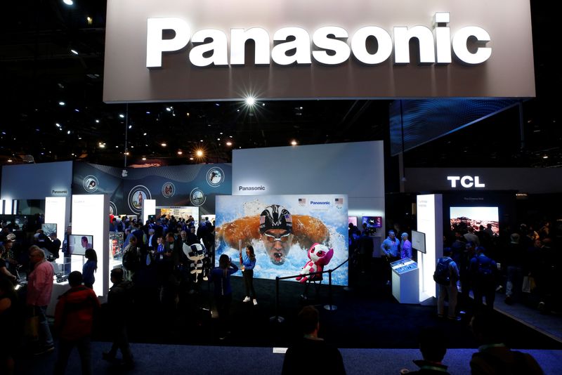 The Panasonic booth is shown during the 2020 CES in