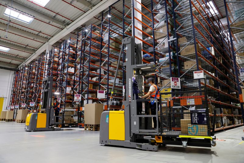 FILE PHOTO: A look inside France Amazon’s expanding operations