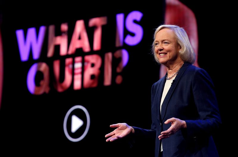 FILE PHOTO: Quibi CEO Meg Whitman speaks during a Quibi