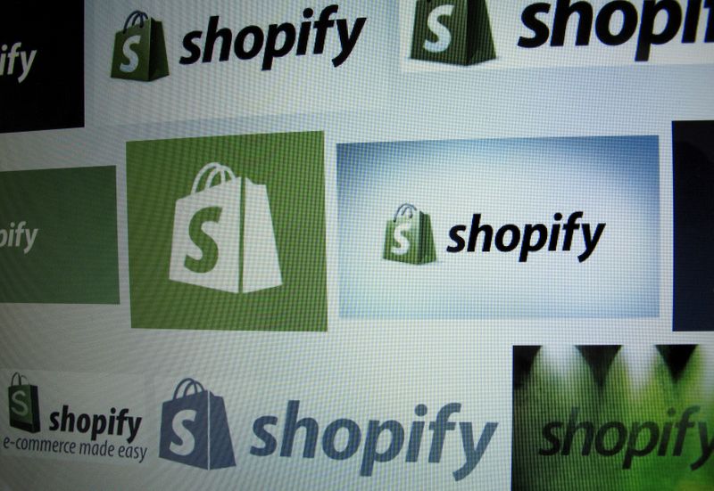 Canadian e-commerce company Shopify Inc logo is shown on a