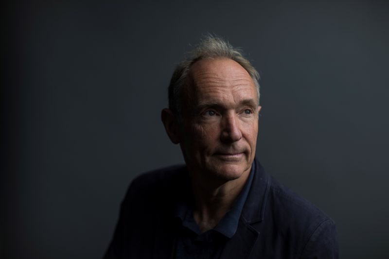 World Wide Web founder Tim Berners-Lee poses for a photograph