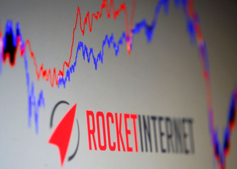 The logo of of Rocket Internet, a German venture capital