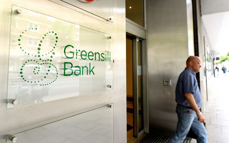The Greensill Bank is pictured in downtown Bremen