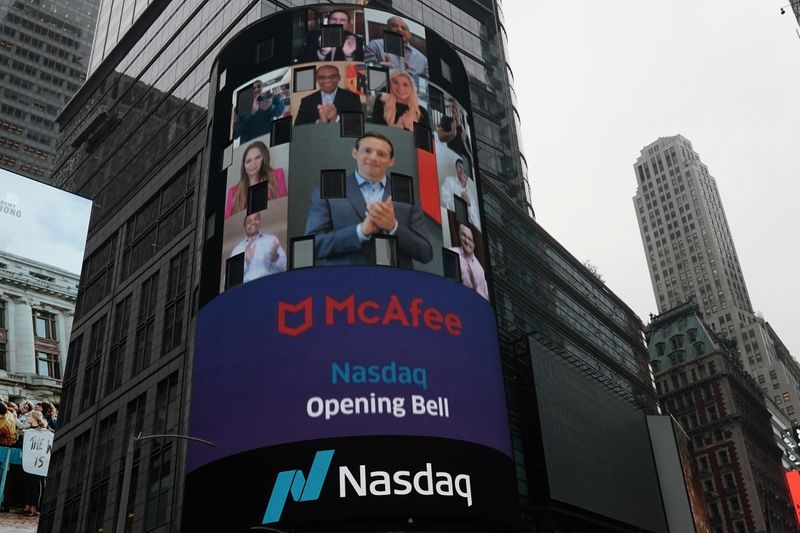 Cyber security firm McAfee holds a virtual IPO at NASDAQ