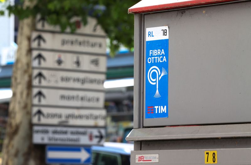 FILE PHOTO: A Telecom Italia’s control unit of fiber optics