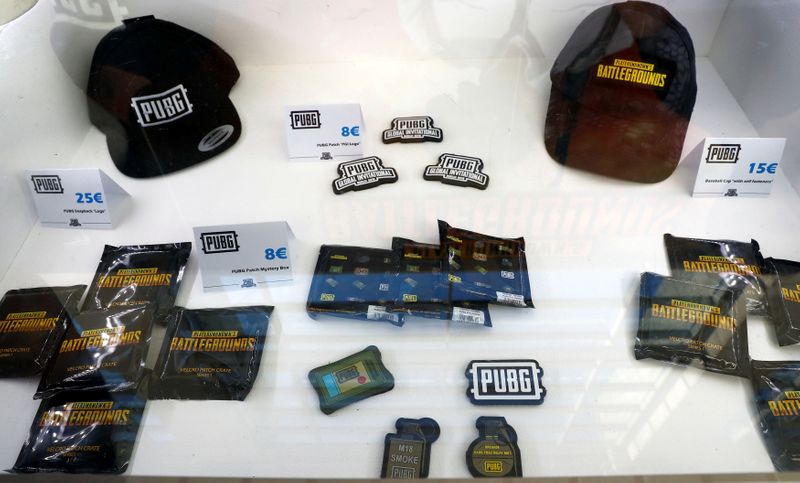 FILE PHOTO: Merchandising products are pictured at the PUBG Global