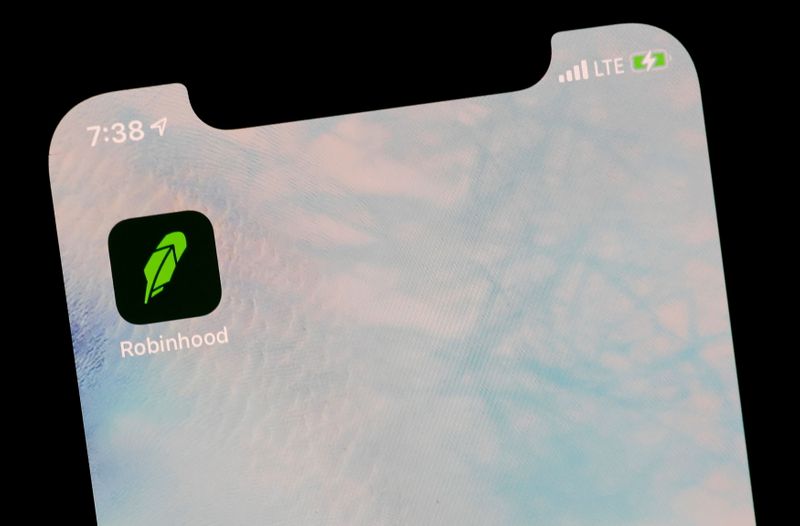 The Robinhood App is displayed on a screen