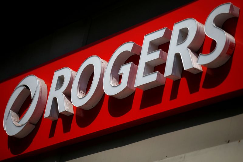 FILE PHOTO: A sign is pictured outside a Rogers Communications