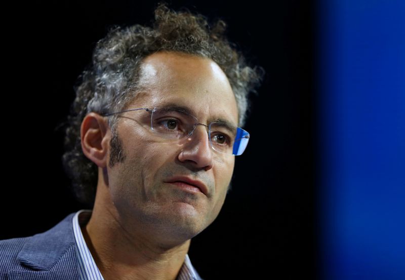Alex Karp co-founder and CEO of Palantir Technologies speaks at