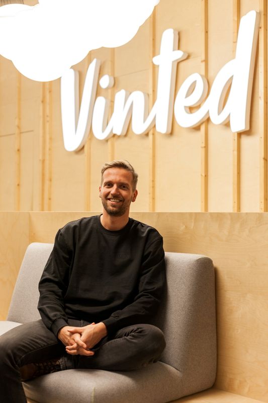 FILE PHOTO: Thomas Plantenga, CEO of Vinted, sits in the