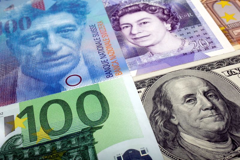 FILE PHOTO: A picture illustration of  U.S. dollar Swiss