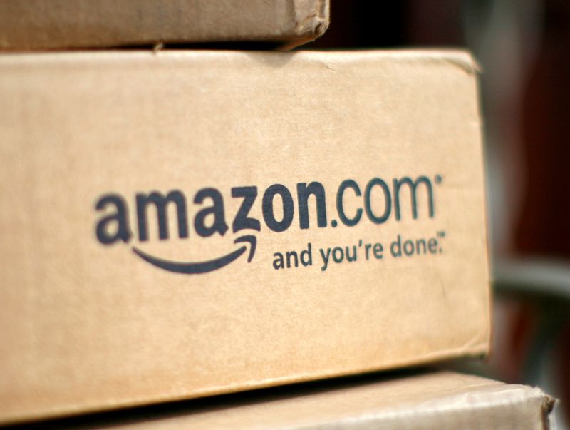 FILE PHOTO: A box from Amazon.com is pictured on the