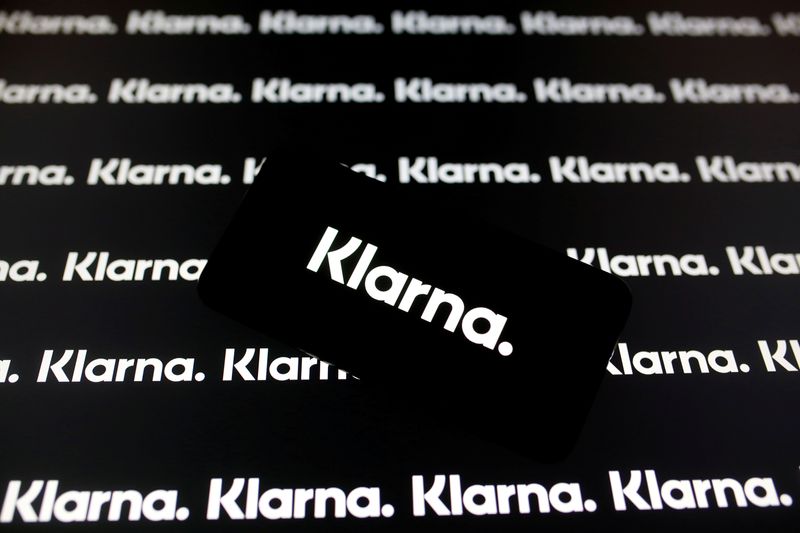 FILE PHOTO: A smartphone displays a Klarna logo in this