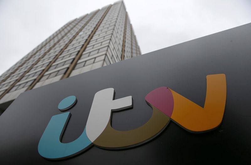 FILE PHOTO: A company sign is displayed outside an ITV