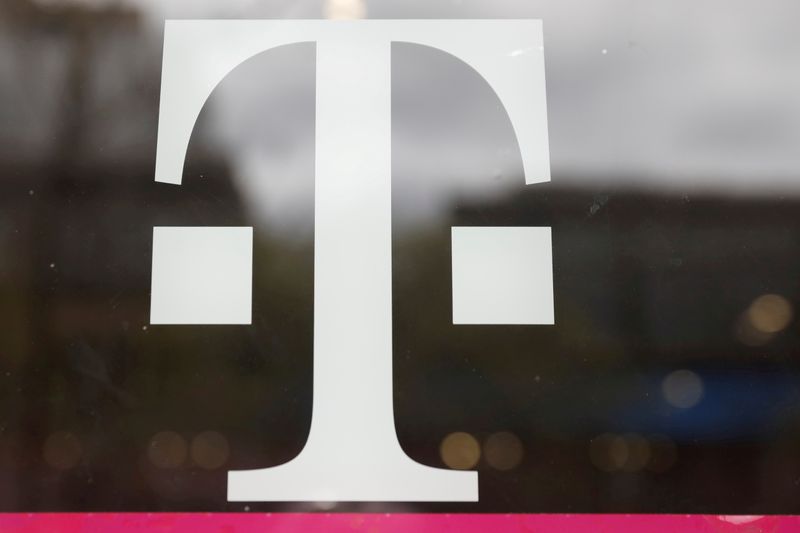 FILE PHOTO: FILE PHOTO: A T-Mobile logo is seen on