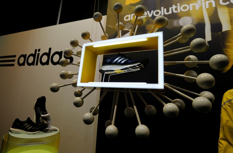 FILE PHOTO: Adidas shoe “boost” is presented during the company’s