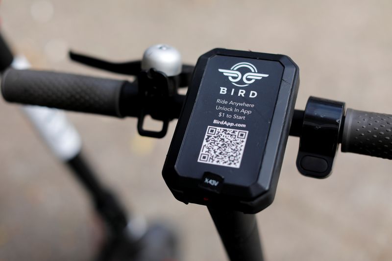 A  smart phone app time-of-use electric scooter from Bird