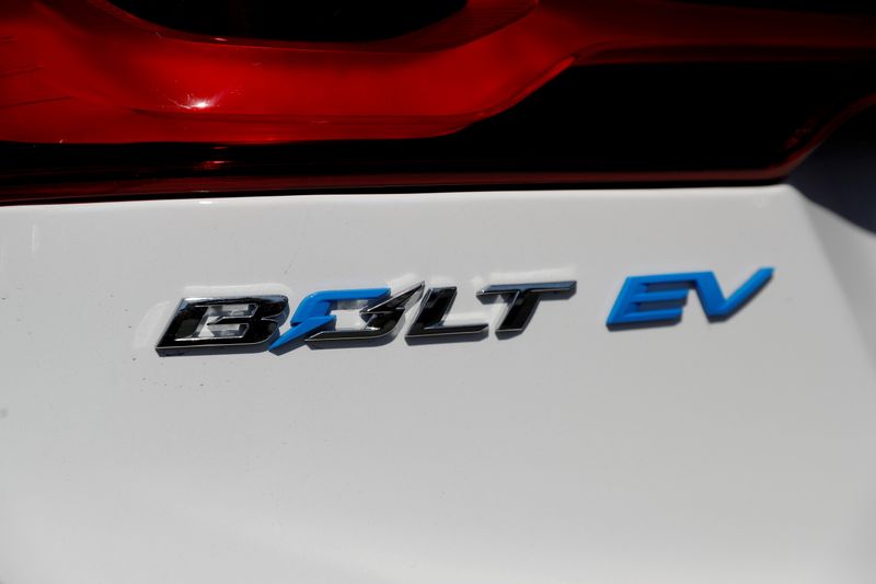 FILE PHOTO: A close-up view of the Chevrolet Bolt electric