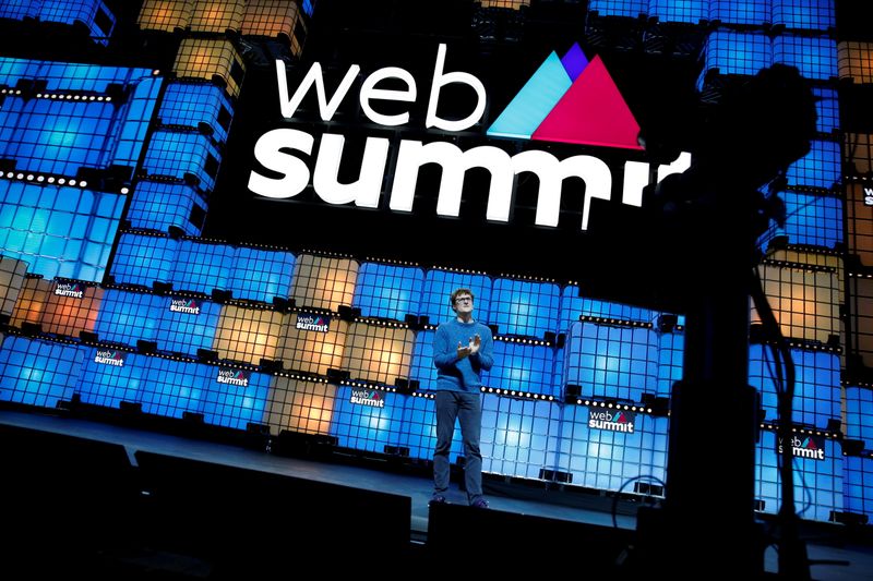 FILE PHOTO: Web Summit founder Paddy Cosgrave speaks at the