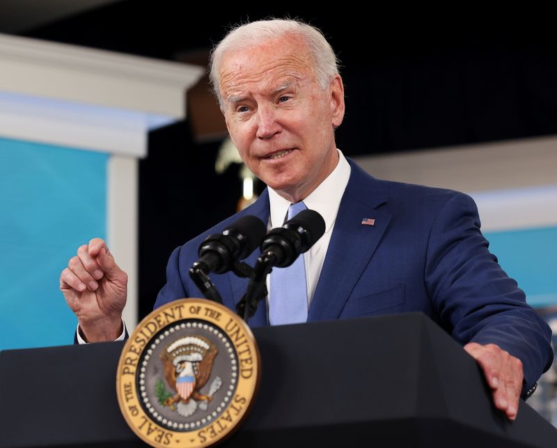 U.S. President Joe Biden delivers remarks on September jobs report
