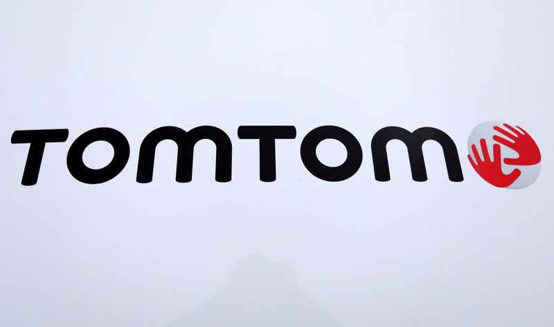 FILE PHOTO: TomTom logo is seen on a vehicle in