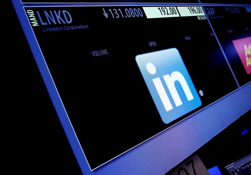 The ticker symbol and trading information for LinkedIn Corp. is